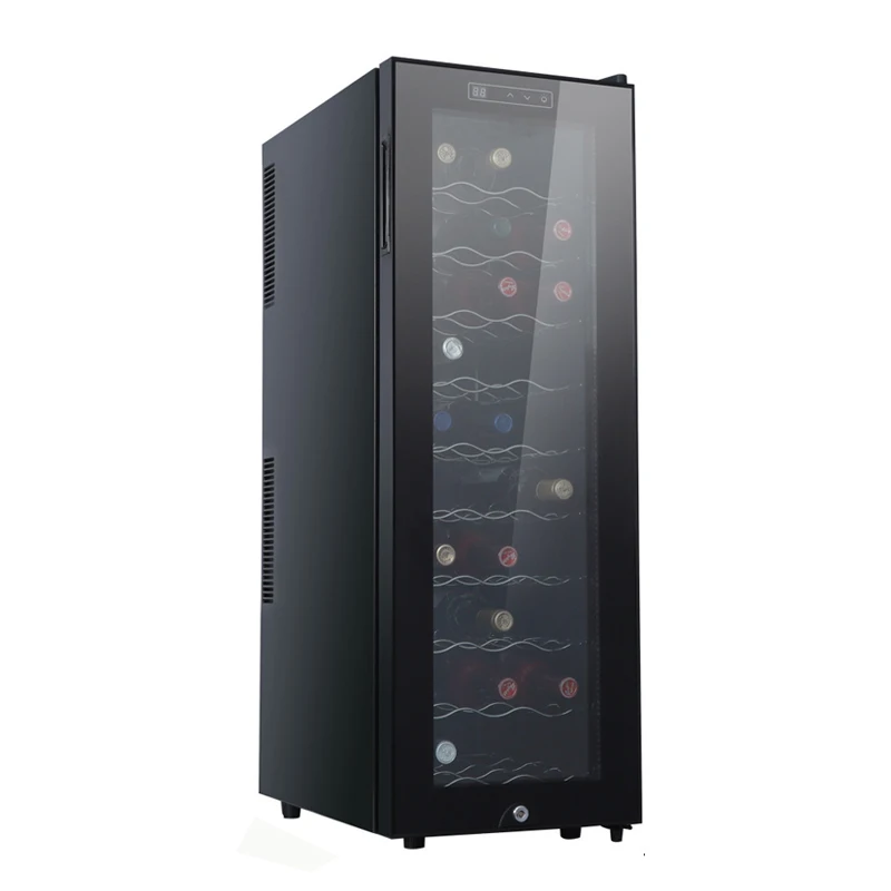 Beverage Cooler Fridge Modern Wine Cabinet with Glass Door Free-Standing Outdoor Household Use