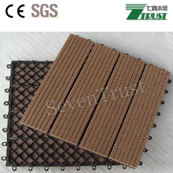 WPC DIY Decking Customizable Interlocking Decking Tiles