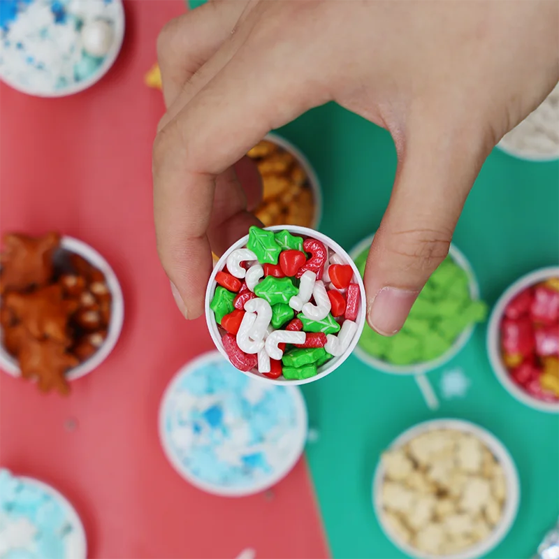 Christmas sprinkles candy wholesale Edible sprinkles press candy jimmies sugar pearl mix