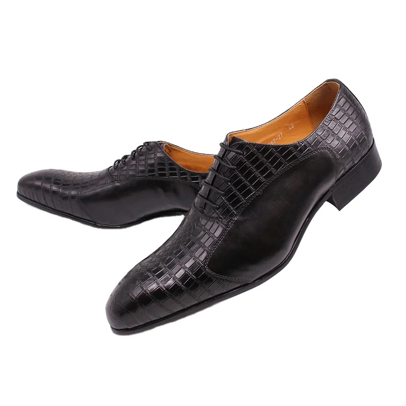 New model height increasing shoes crocodile leather dress suit oxford formal shoes