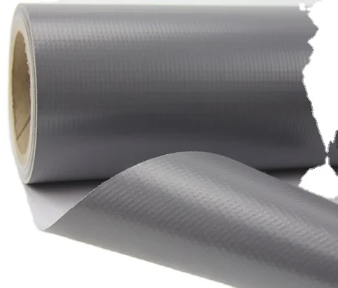 Manufacturer Wholesale 1000D*1000D Grey And White PVC Roll Flex Banner Frontlit Poster Materials SGW1010 with cheapest price