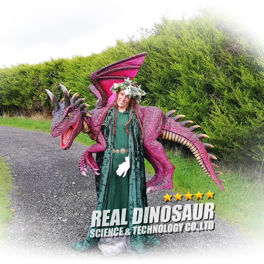 
Animatronic Dragon Realistic Baby Dinosaur Puppet 