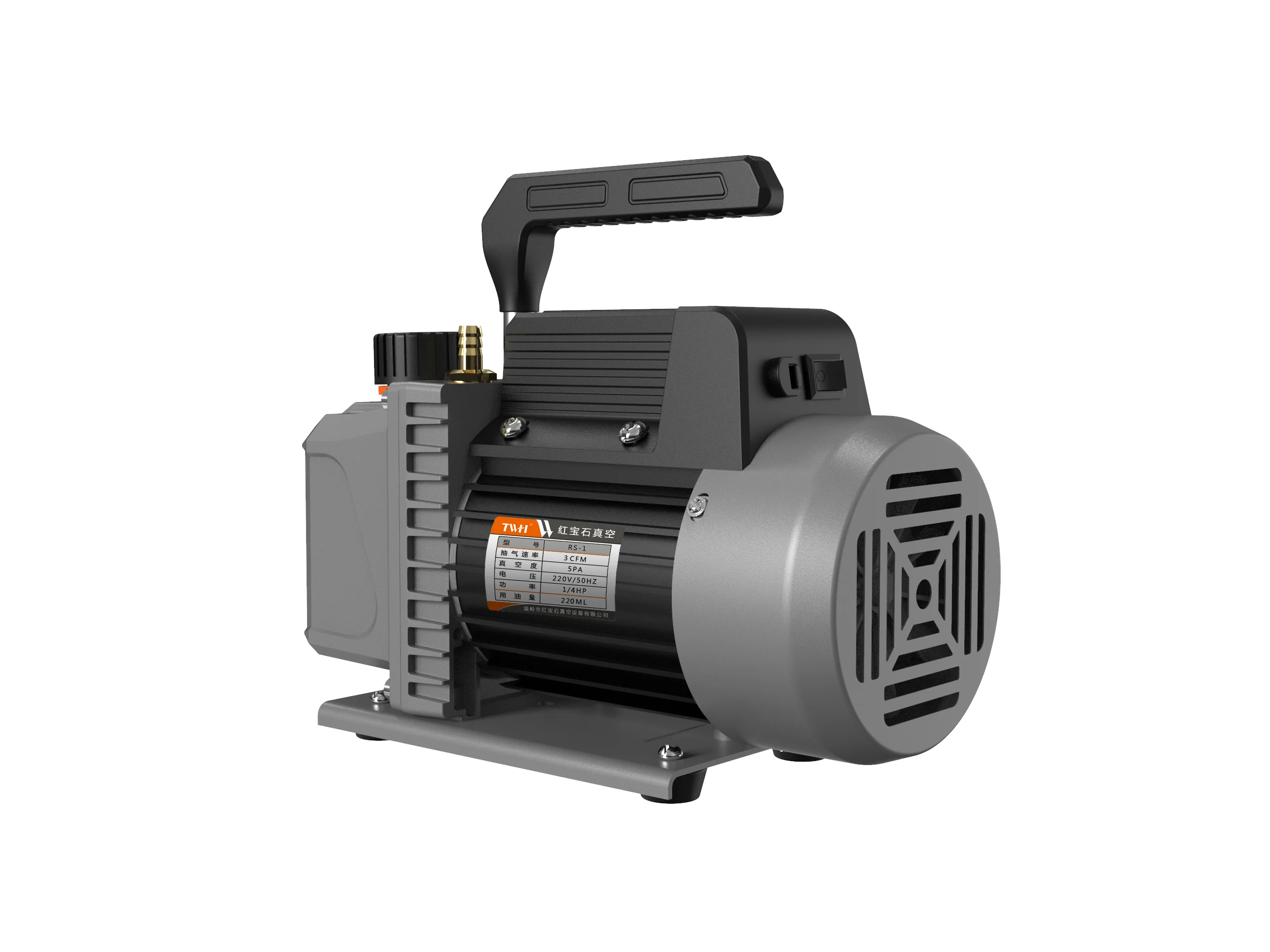 Professional Grade HBS RS-1 3/2.5 CFM Durable Portable Single Stage Rotary Vane Vacuum Pump