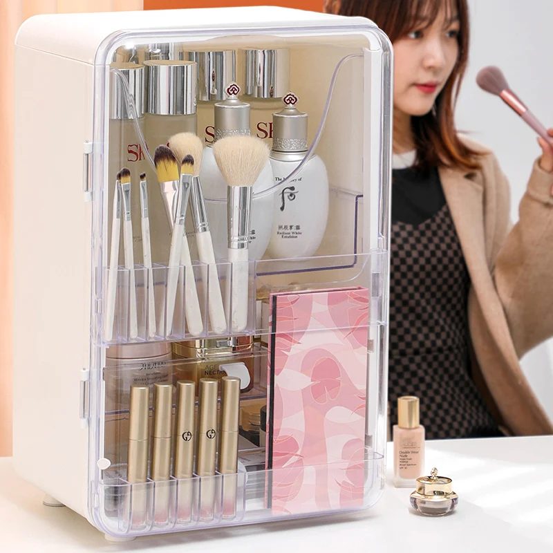 Plastic Makeup Storage Box Brush Lipstick Acrylic Storage Beauty Cosmetic Box For jewelry Makeup Organizer