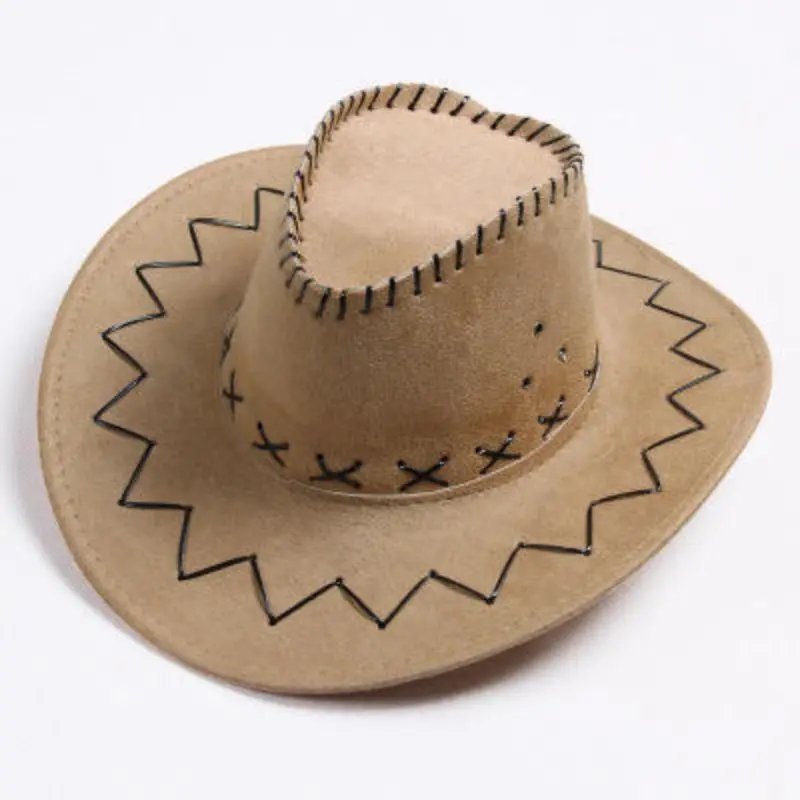 Unisex Stylish beach Cowboy Hat with Leather Band for a Trendy Look