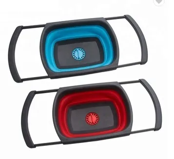 Хит продаж складной силиконовый дуршлаг Силиконовый фильтр для раковины слив корзины