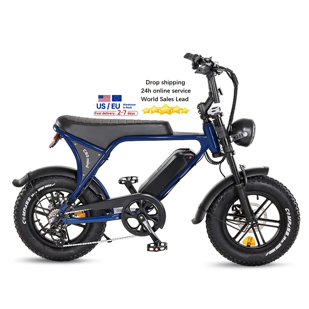 electric bike price VOMO C80 mini 16inch fatbike cycle E bike Eu warehouse Electric city bike bicycle Electric bicycle