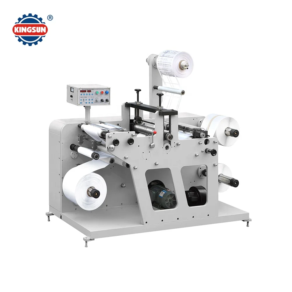 DK-320G Model Label Slitter Rewinder Machine with Rotary Die Cutting