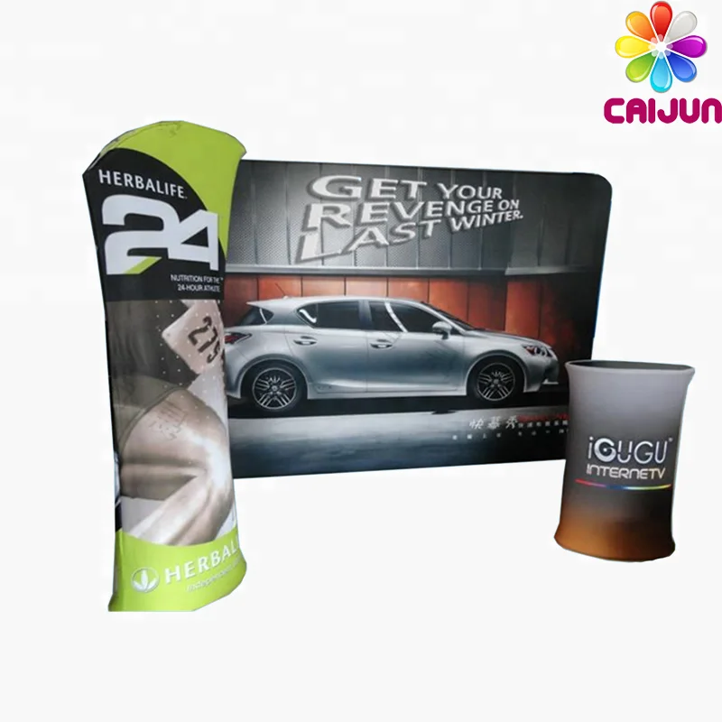 Exhibition trade show easy display tension fabric banner Catalogue Literature display