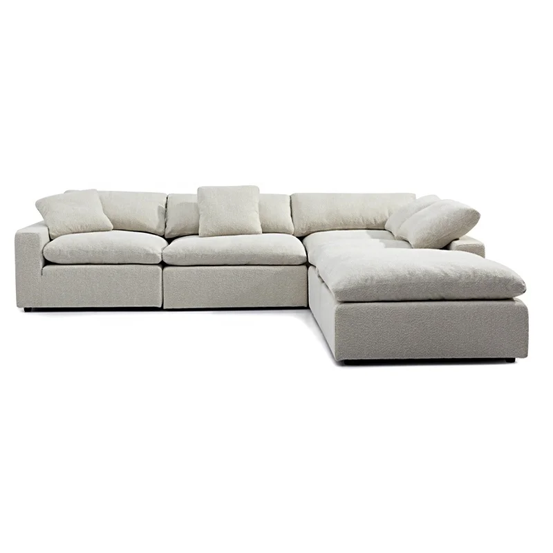 Noric L- Shape Pure Corner Sofa Set Furniture Sectional Couch