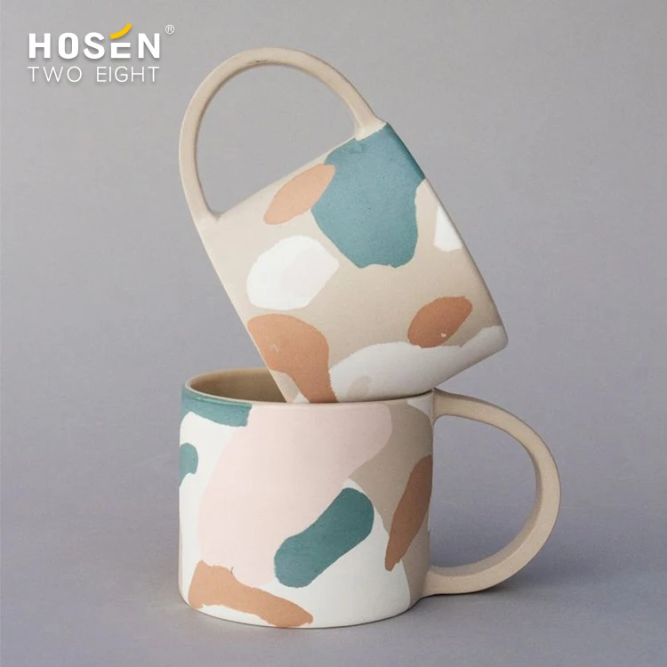 Colorful Ceramic Coffee Mug Mark Cup with Lid Tea Cup for Office and Home Drinkware Dishwasher and Microwave Safe Porcelain Mugs