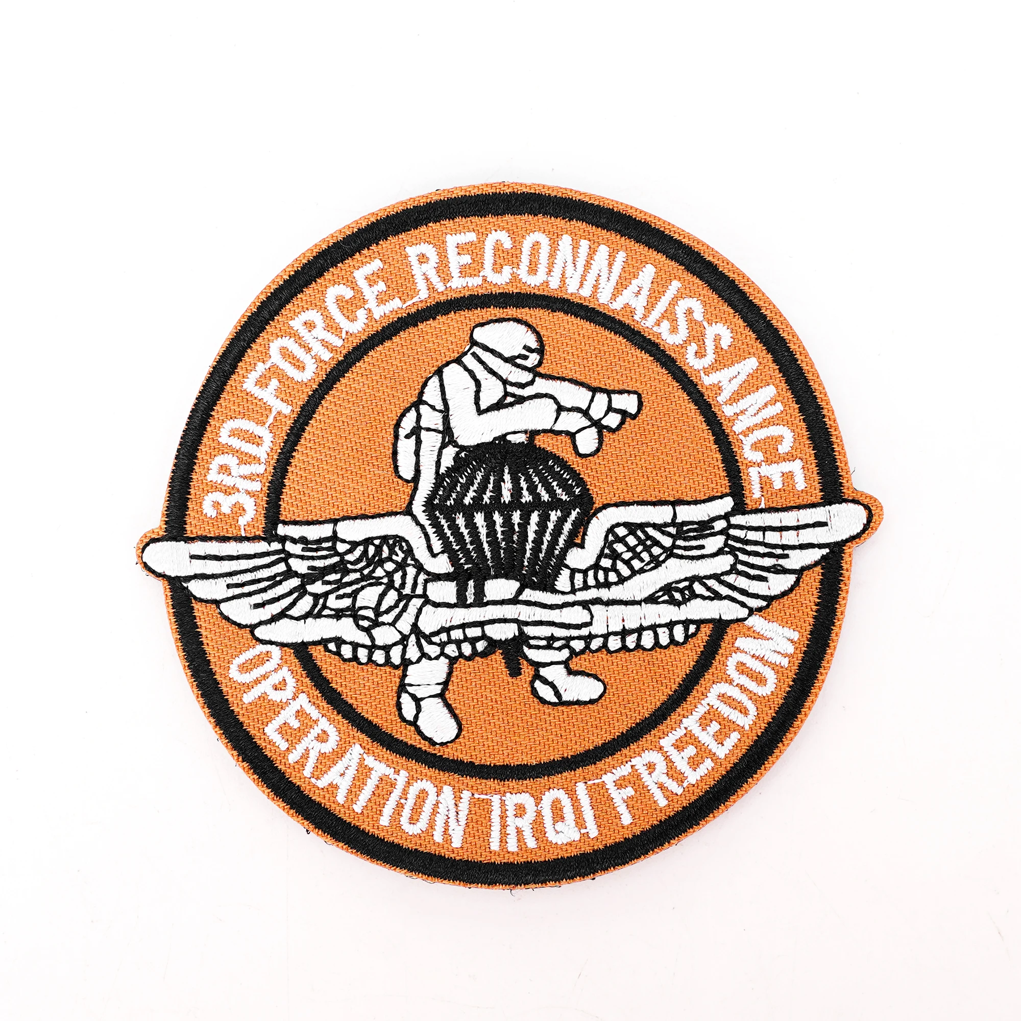 Custom Iron On Logo Embroidered Patches Garment Label Fabric Woven Embroidery Badges For Jackets Hats Clothing