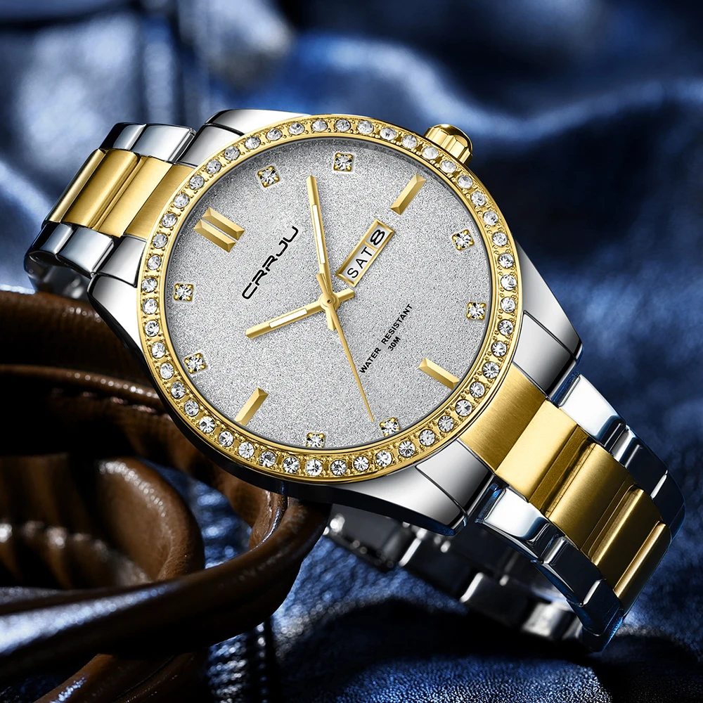 high quality OEM ODM private label 316L stainless steel  bands  moissanite diamond  star dust watch for men