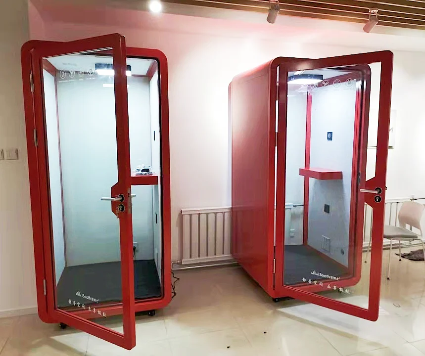 XS-05 Phone Booth Low Noise 30db Telephone Pod Acoustic Movable Silence Booth Commercial Office Private Meeting Soundproof Room