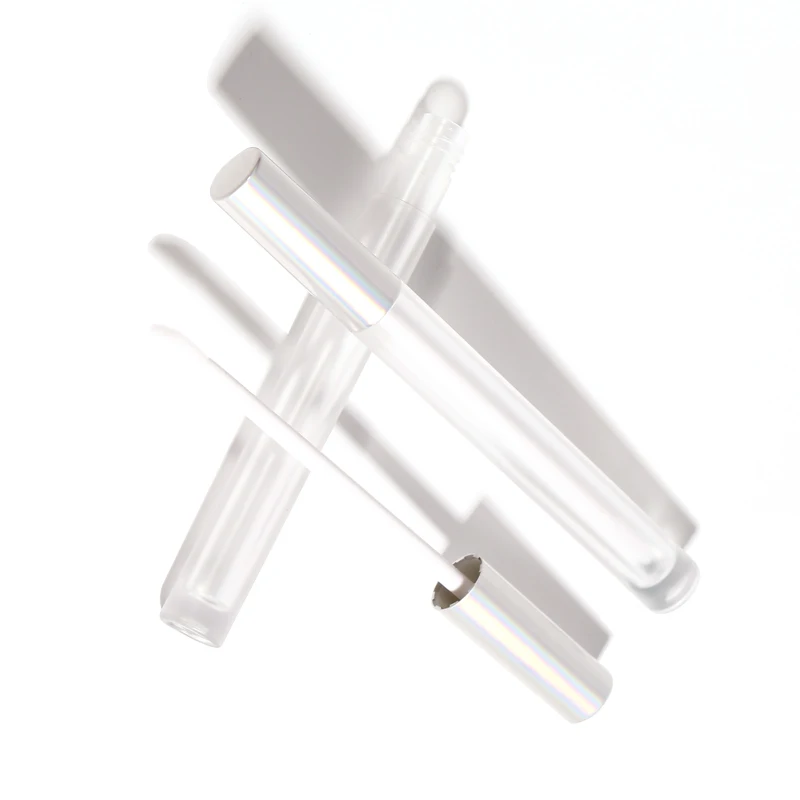 Solid color lip gloss tubes printed labels , frosted and clear lip gloss tubes lots