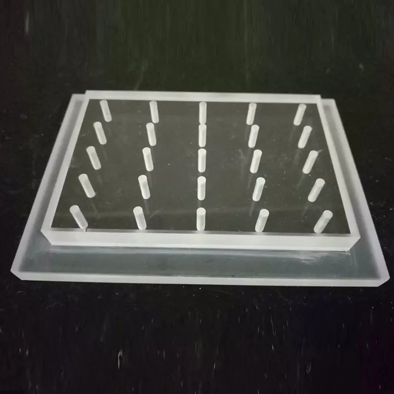 Изготовленные на заказ небольшие отверстия CNC обработка кварцевого стекла с лазерной дрелью Holess