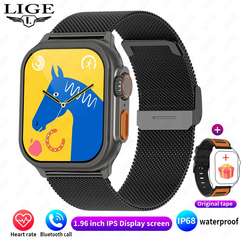 NFC voice control smart watch men heart rate monitor blood pressure IP68 Waterproof 320 mA Wireless Charge Sports Bracelet