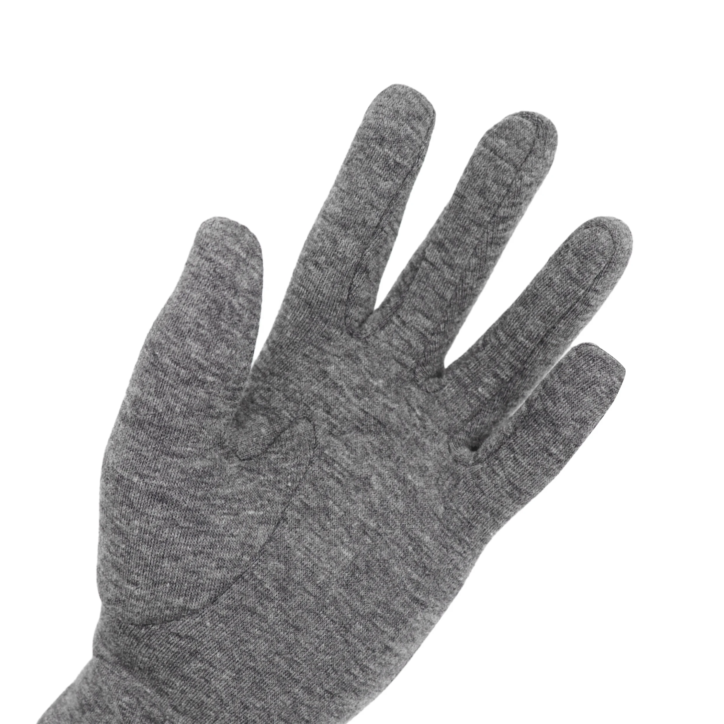 free sample warm comfortable cotton gray women fashionable gloves with embroidery binding off