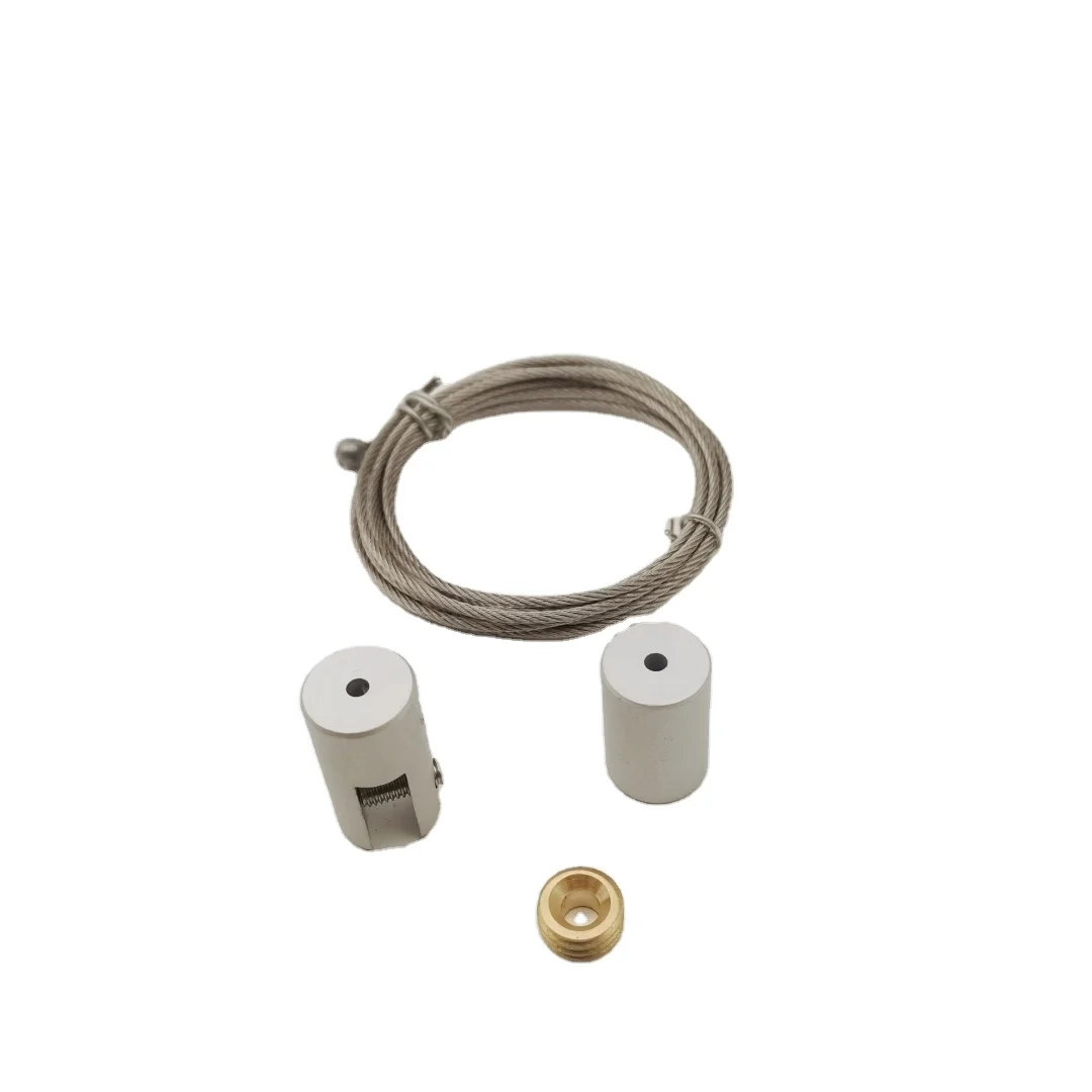 Ningbo Factory Single Wire Acrylic Panel Clamps Cable Sign Hanger System Rod Display System Aluminium Sign Clamp