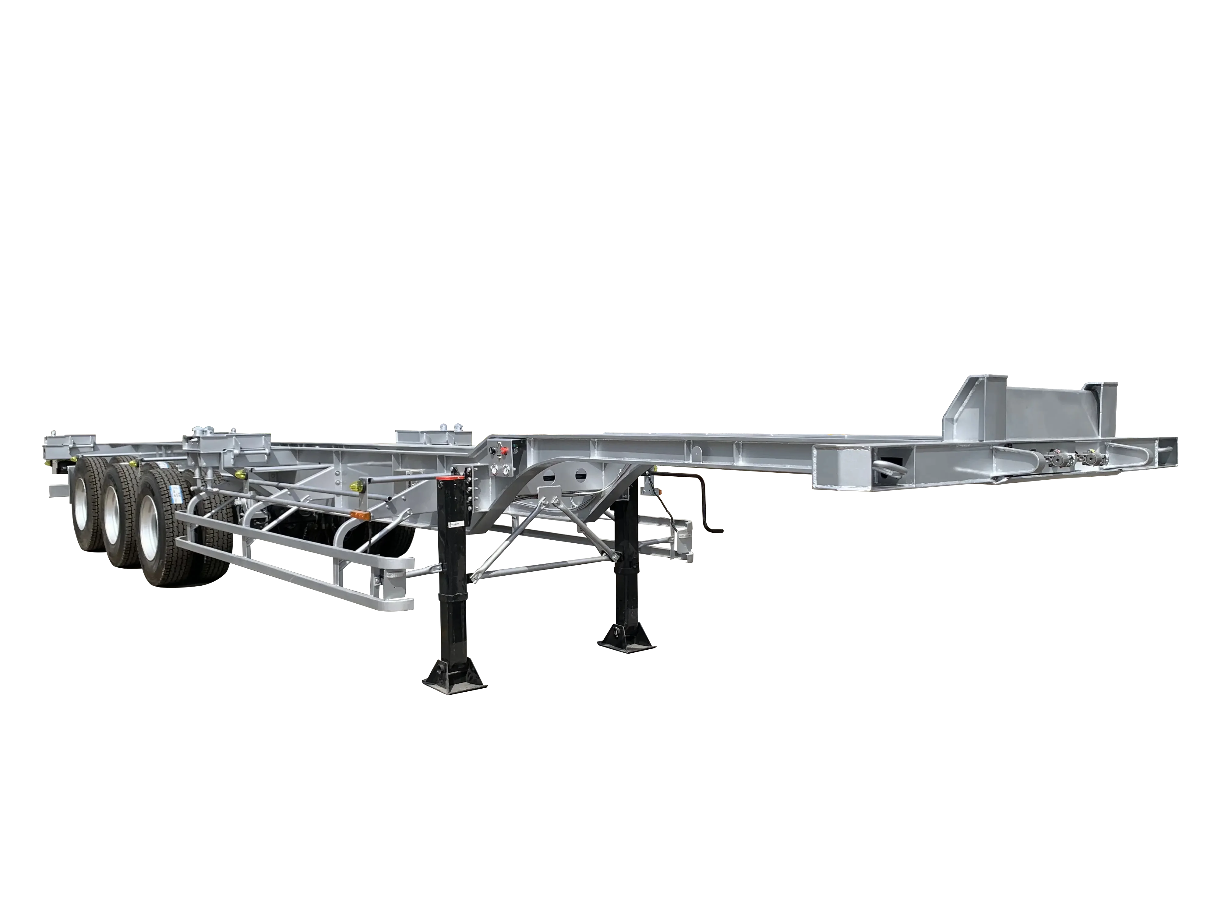Factory Price 3axles 20ft 40ft Frame Shipping Chassis Skeletal Skeleton Semi Trailer 40ft Container Trailer