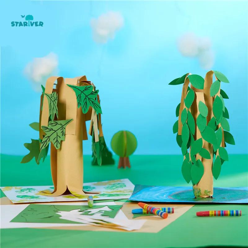 School Supplies DIY Activities Learning Toys Kids Gifts Paper Plate Crafts Kits Toys Arts and Crafts for Kids