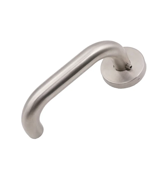 Lever Door Handles Stainless Steel Rosette Door Handles Silvery Standard Style Lavatory And Shower Lever Handle