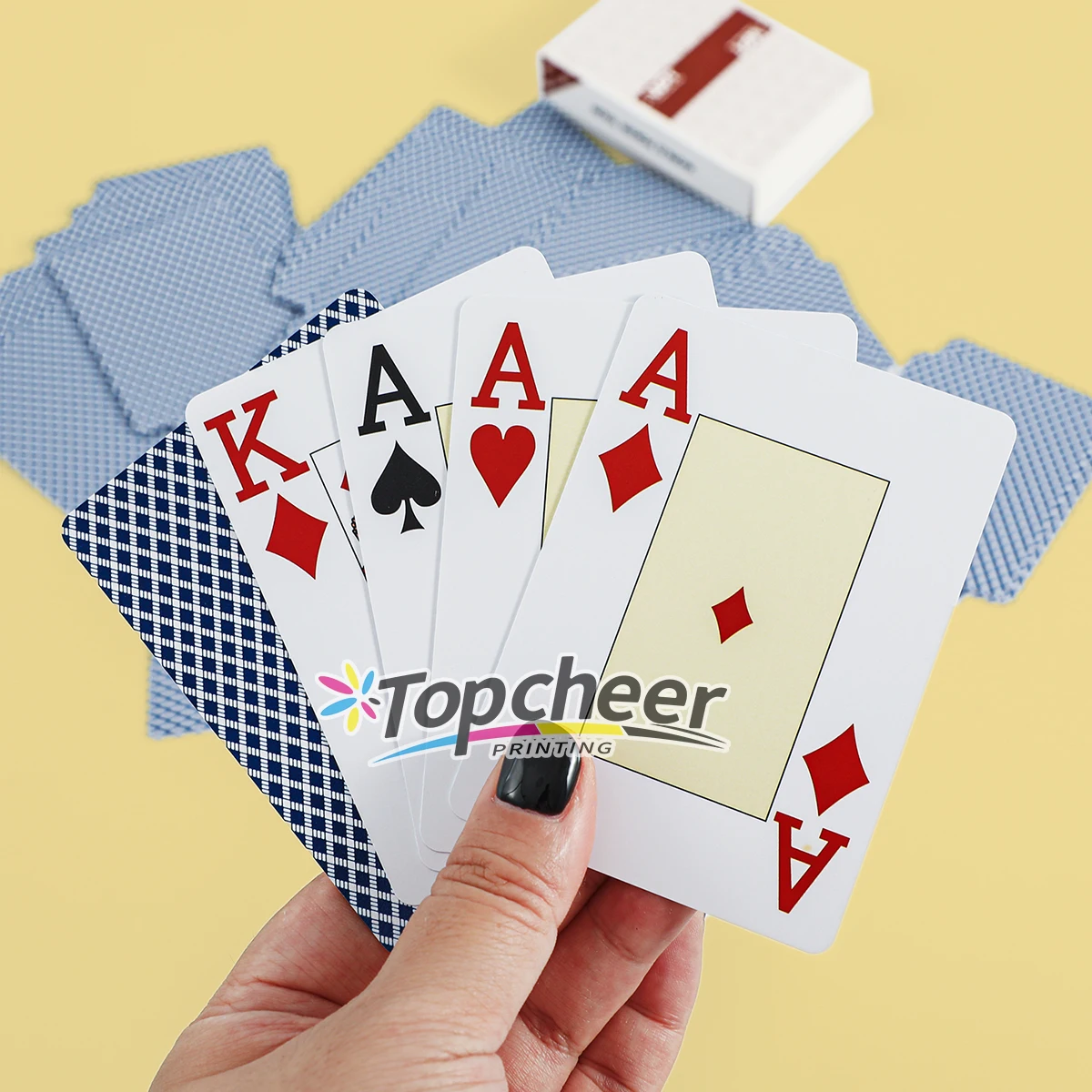 Customized Logo Black Poker Playing Cards 100% Plastic PVC Waterproof Luxury Playing Cards Printed Factory