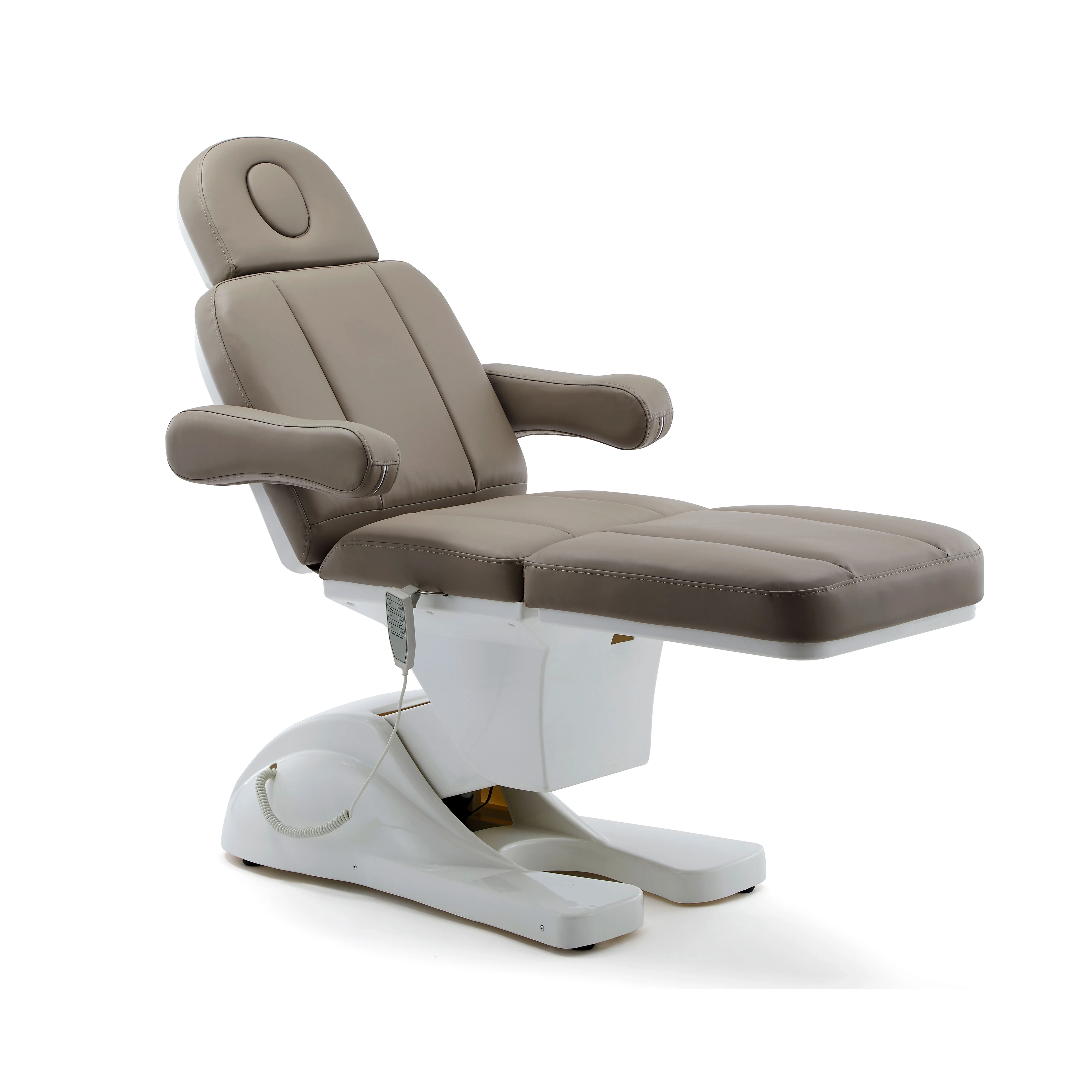 New Arrival High Quality 3 Motors Metal Gold Plated Stainless Steel Base Electric Facial Beauty Salon Bed Spa Massage Table