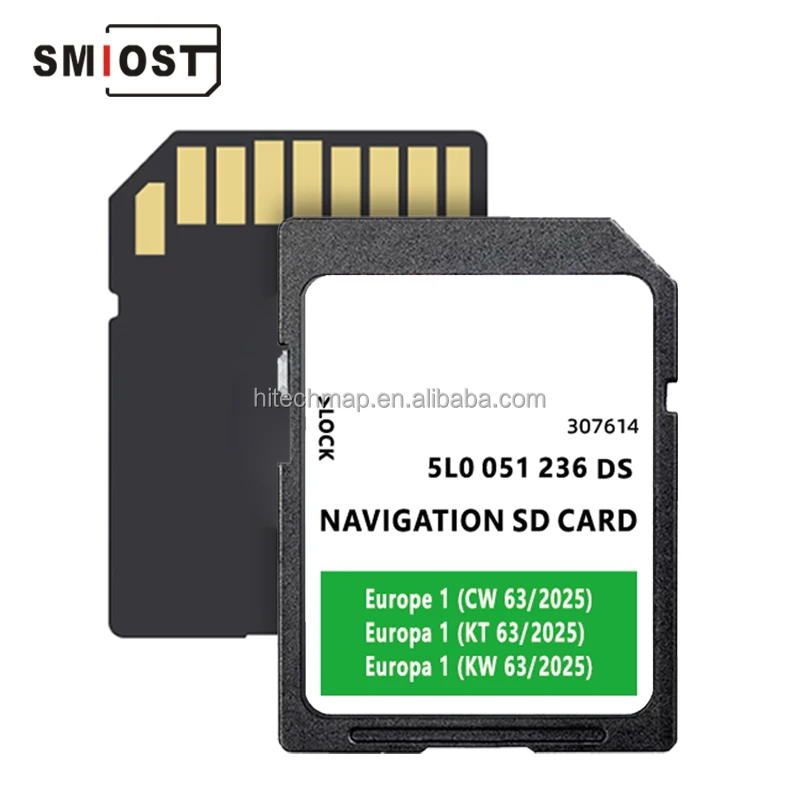 Автомобильный автомобиль SMIOST Europe для микро-навигационной системы GPS 32 ГБ CID SD карты Navig Skoda MIB2 2025 Rapid Oactiva