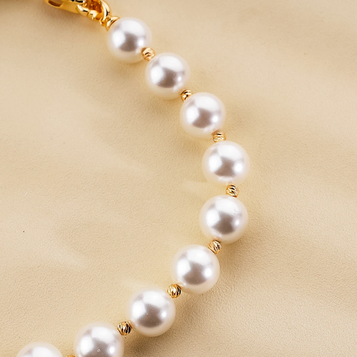 Luxury 18K Gold Plated Leopard Lariat Heart Charms Imitation Pearl Pendant Necklace Jewelry For Women