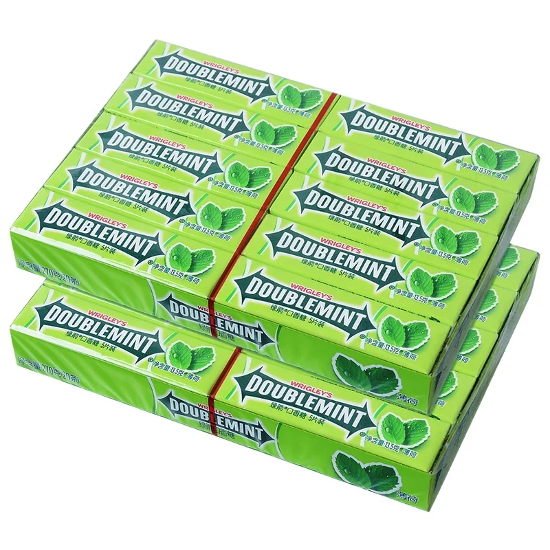 Оптовая продажа жевательная резинка Wrigley с двойной мятой натуральная Полезная экзотическая коробка 270 г конфеты сладости для гурманов