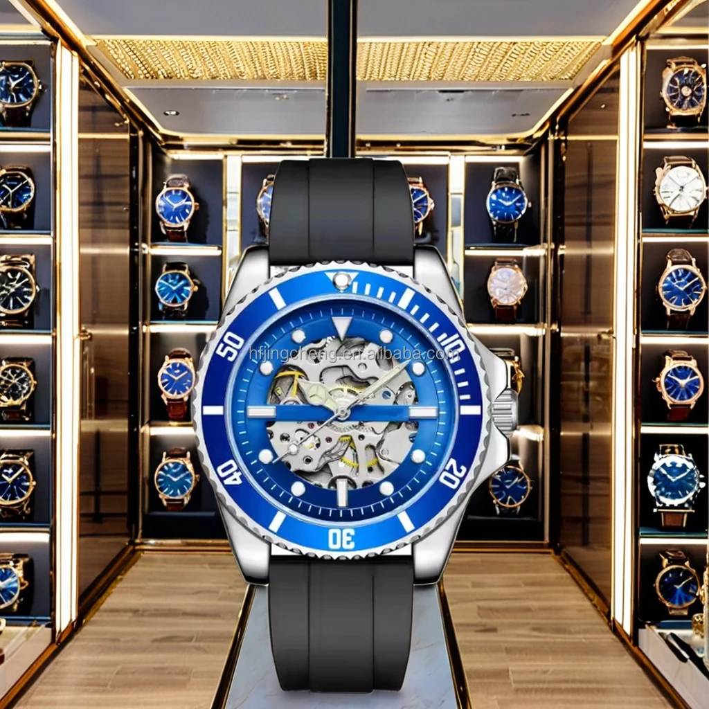 OEM ODM Luxury Skeleton Automatic Mechanical Watch for Men Sapphire Case Dial Factory Price