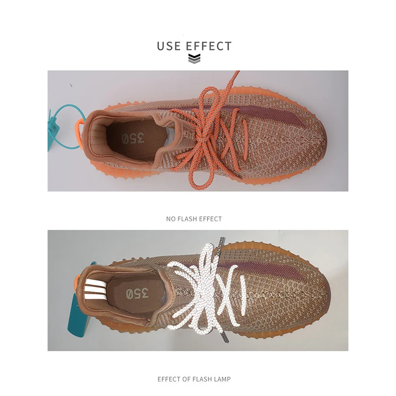 Original Customized color attractive durable reflective shoelaces