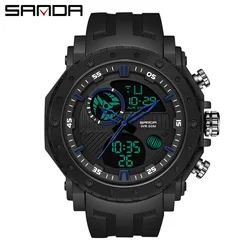 Mens Digital Sports Watch Outdoor Alarm Stopwatch 3ATM Waterproof Men Wristwatches