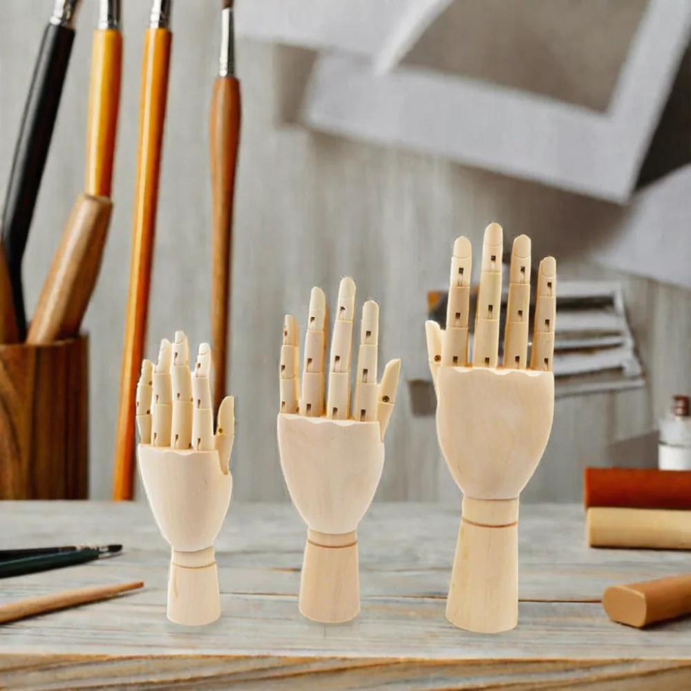 Mannequin Wooden Hand Customized Logo Box Crafts Multifunction Models Teaching Model OEM Cherry Wood Handmade Polished 30cm