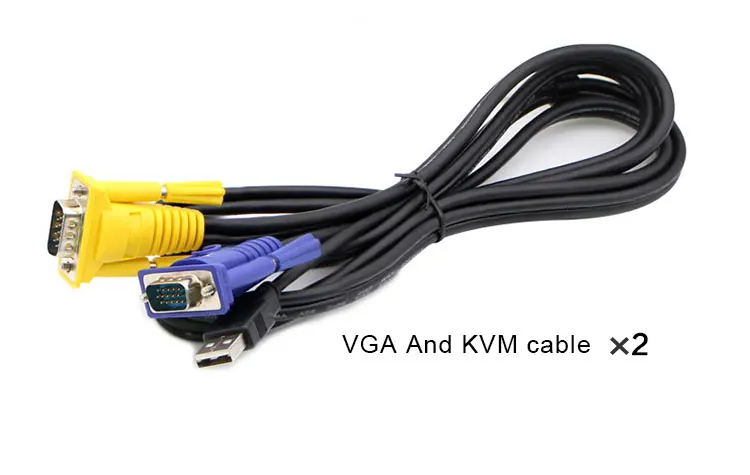 Factory can OEM 2 port Full-Automatic USB VGA KVM switch high quality  2X1 VGA KVM Switch with usb hub support 1920X1440@60HZ