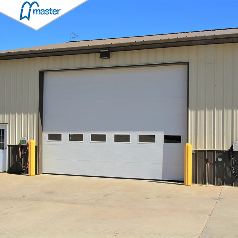 Graphic Design Finished Customized 50mm Insulated Sandwich Panel Commercial Dock Warehouse Overhead Sectional Industrial Door