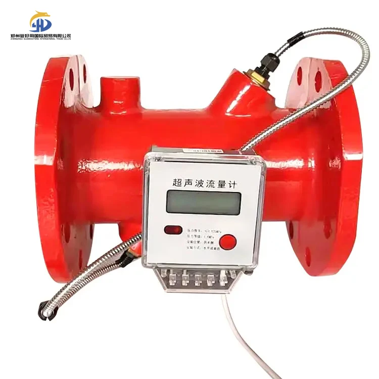 Multiple Communication Options Battery Power Supply Output Water Meter Ultrasonic Flowmeter