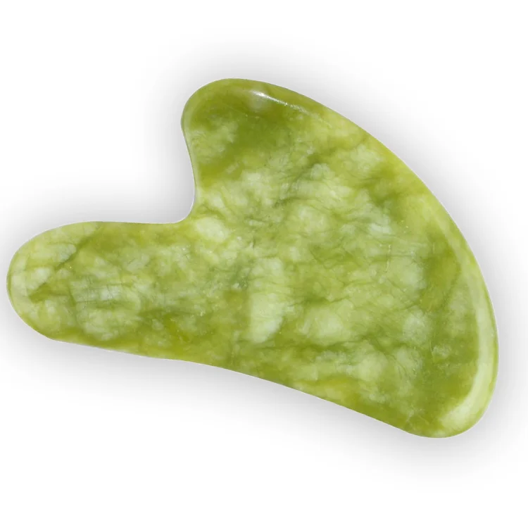 facial white guasha scrapping board jade stone head massage branded guasha