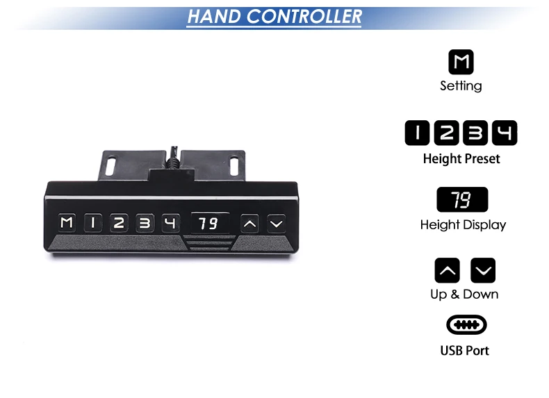 Commercial Office Meeting Conference Table Electric Height Adjustable Desk Dual Motor Adjustable Standing Computer Desk Frame