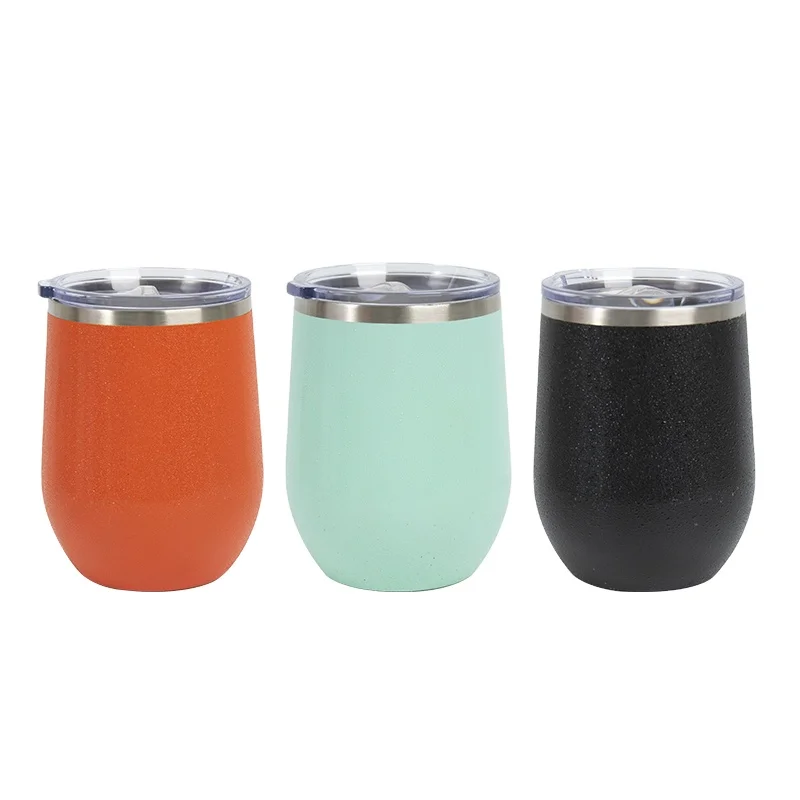 Custom Logo Powder Coated Double Wall Insulated 12oz Stainless Steel Tumbler