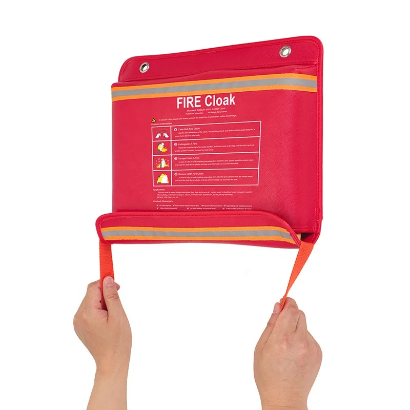 100% Glass Fibric Material Emergency Firefighting Escape Fireproof Fiberglass Fire Cloak