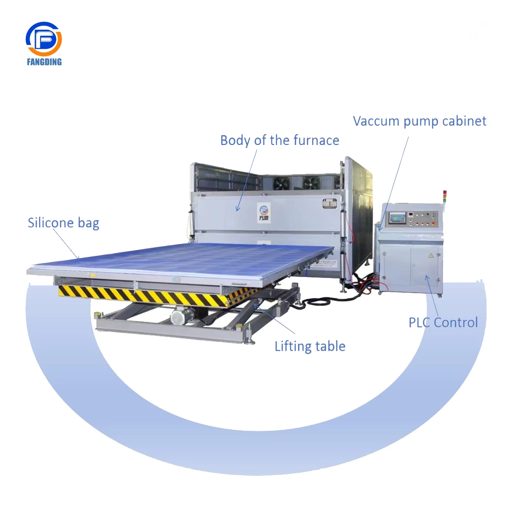 Laminated Glass Safety Glass Automatic lamination Oven Price net decoration fr4 EVA Glass Laminating Machine
