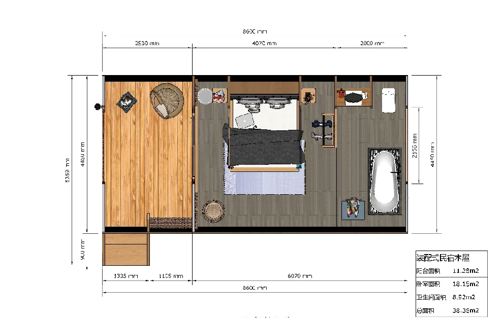Nordic minimalist cabin prefab tiny homes Multifunctional pavilion bedroom bathroom balcony outdoor Prefabricated wooden house