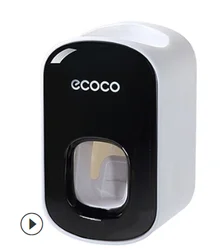 Automatic Toothpaste Dispenser Wall Mount Toothbrush Holder Household Bathroom Dust-proof Toothpaste Squeezers Tooth Set