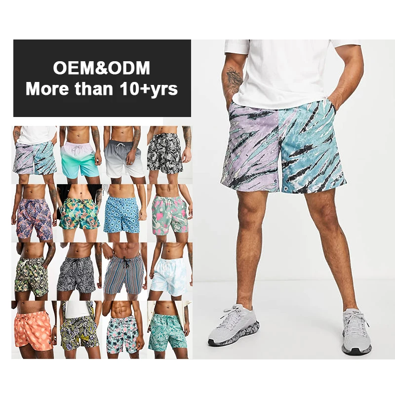 Recycled polyester custom board shorts surf  beach  mens swimming board shorts