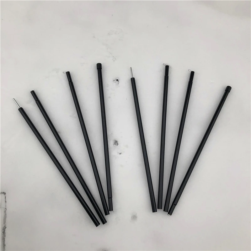Adjustable Rust-Proof Tarp Poles Camping Flysheet Support 16MM 2 Meters Length Raintarp Collapsible  Iron Rod