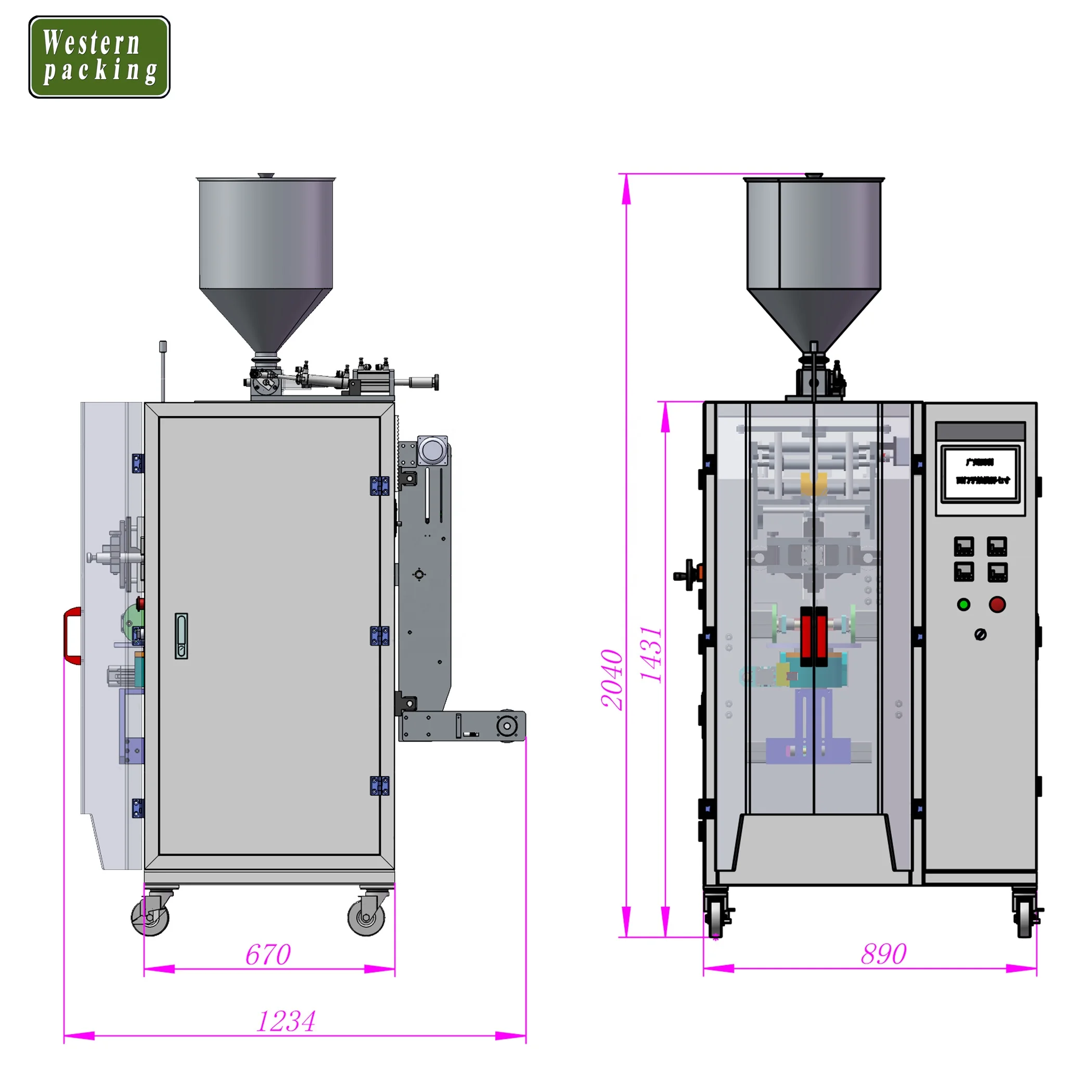 pyramid liquid packing machine