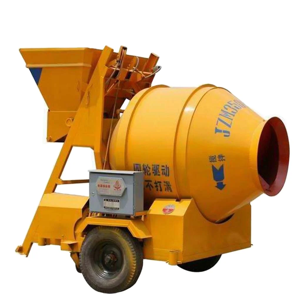 Movable Roller type Noise Reduction concrete Mixer JZM350