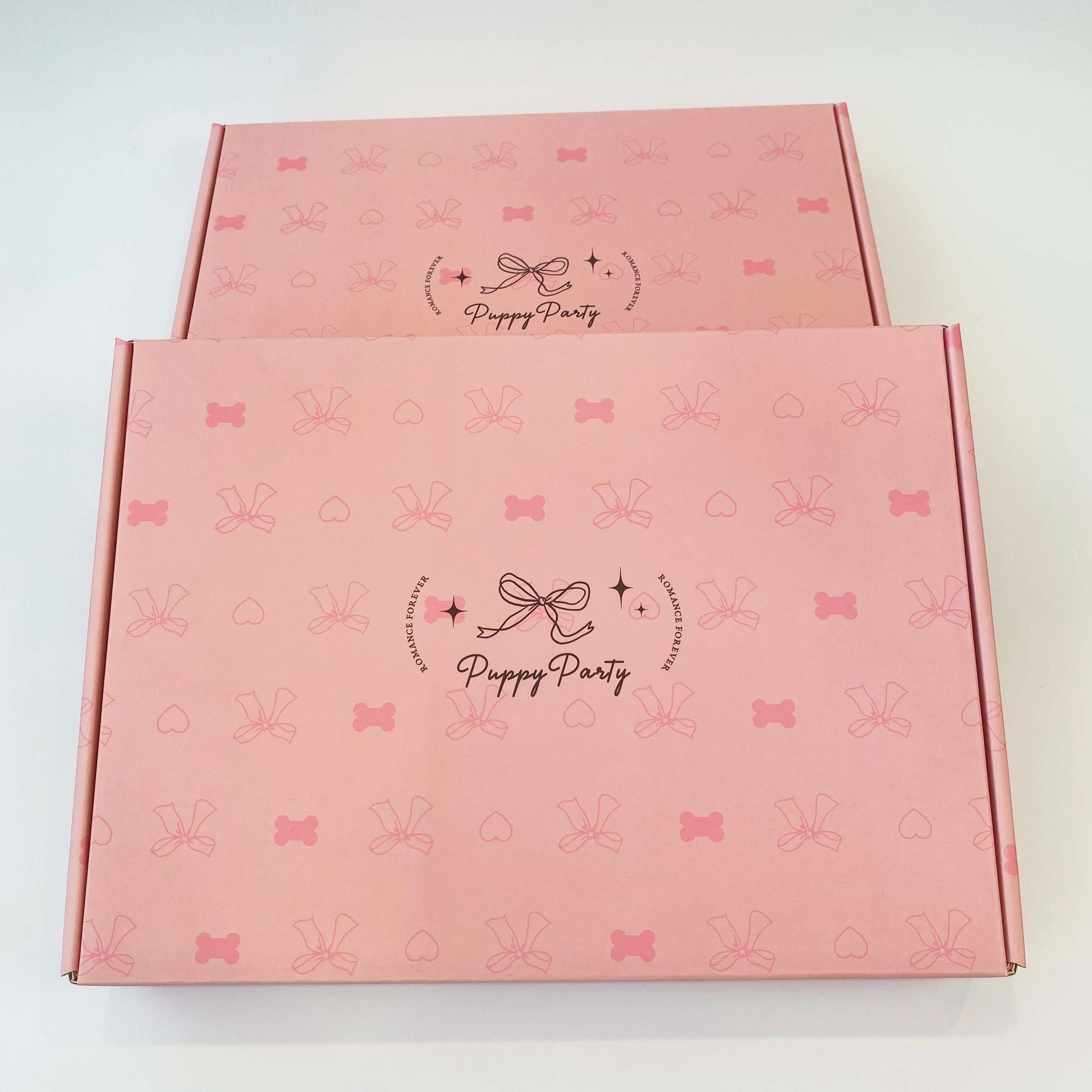 Custom Logo Printed Corrugated Pink Cardboard Mailer Boxes Hardboard Paper Packaging for Shoes Clothes Display Gift Shopping